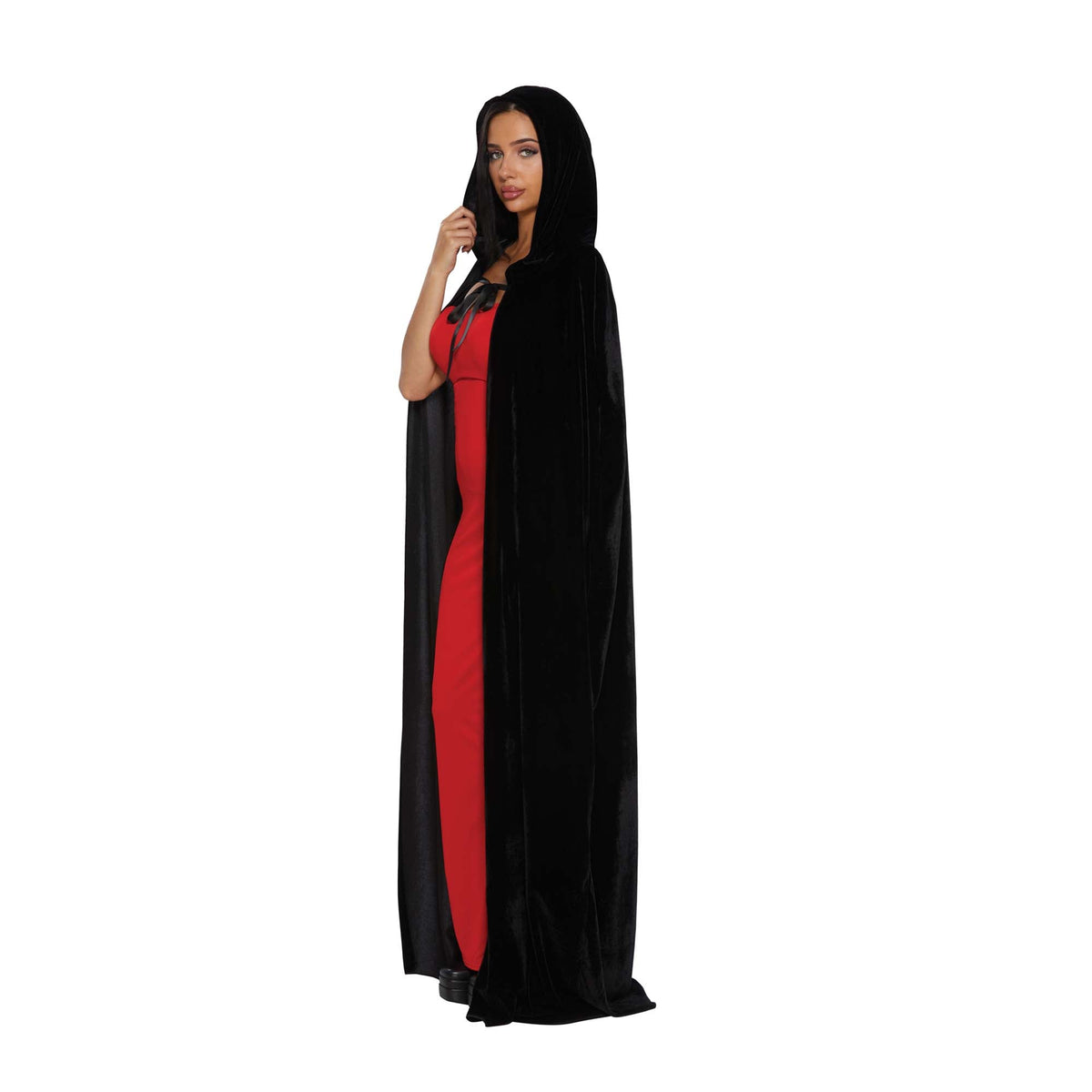 YIWU HUANGQUN CLOTHING CO. LTD Costume Accessories Black Velvet Cape for Adults