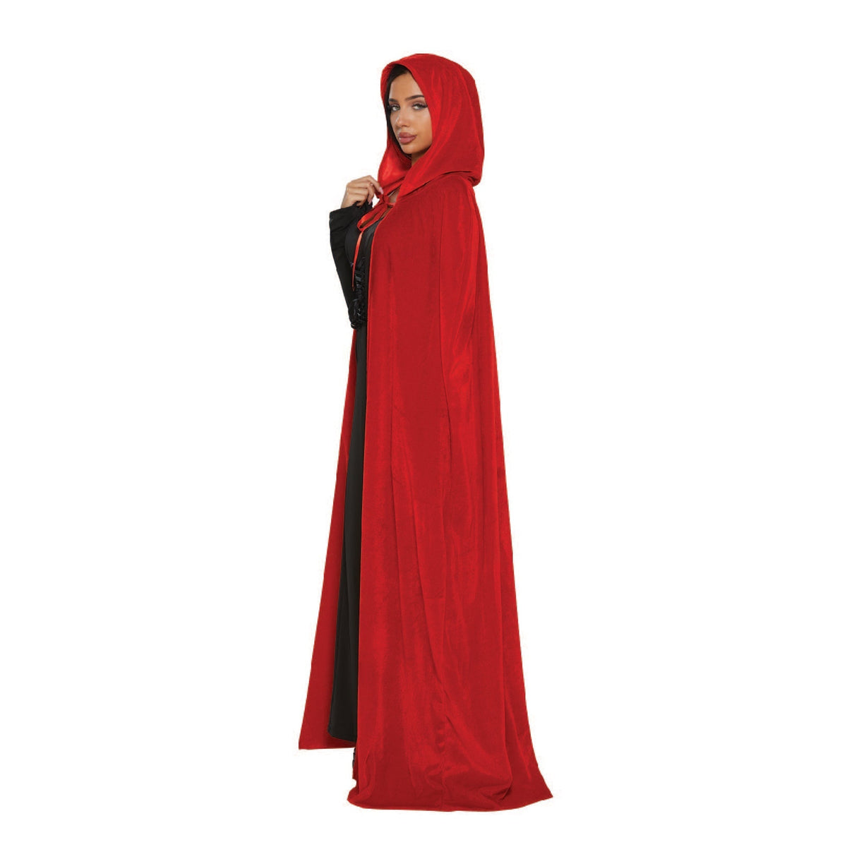 YIWU HUANGQUN CLOTHING CO. LTD Costume Accessories Red Velvet Cape for Adults 810120714431