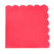 YIWU SANDY PAPER PRODUCTS CO., LTD Everyday Entertaining Apple Red Flower Edge Large Lunch Napkins, 16 Count 810120713885