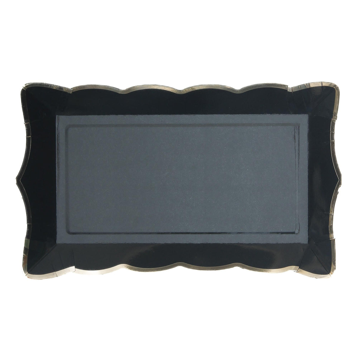 YIWU SANDY PAPER PRODUCTS CO., LTD Everyday Entertaining Black Rectangular Trays, 9 Inches, 4 Count