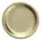 YIWU SANDY PAPER PRODUCTS CO., LTD Everyday Entertaining Chrome Gold Large Round Lunch Paper Plates, 9 Inches, 8 Count