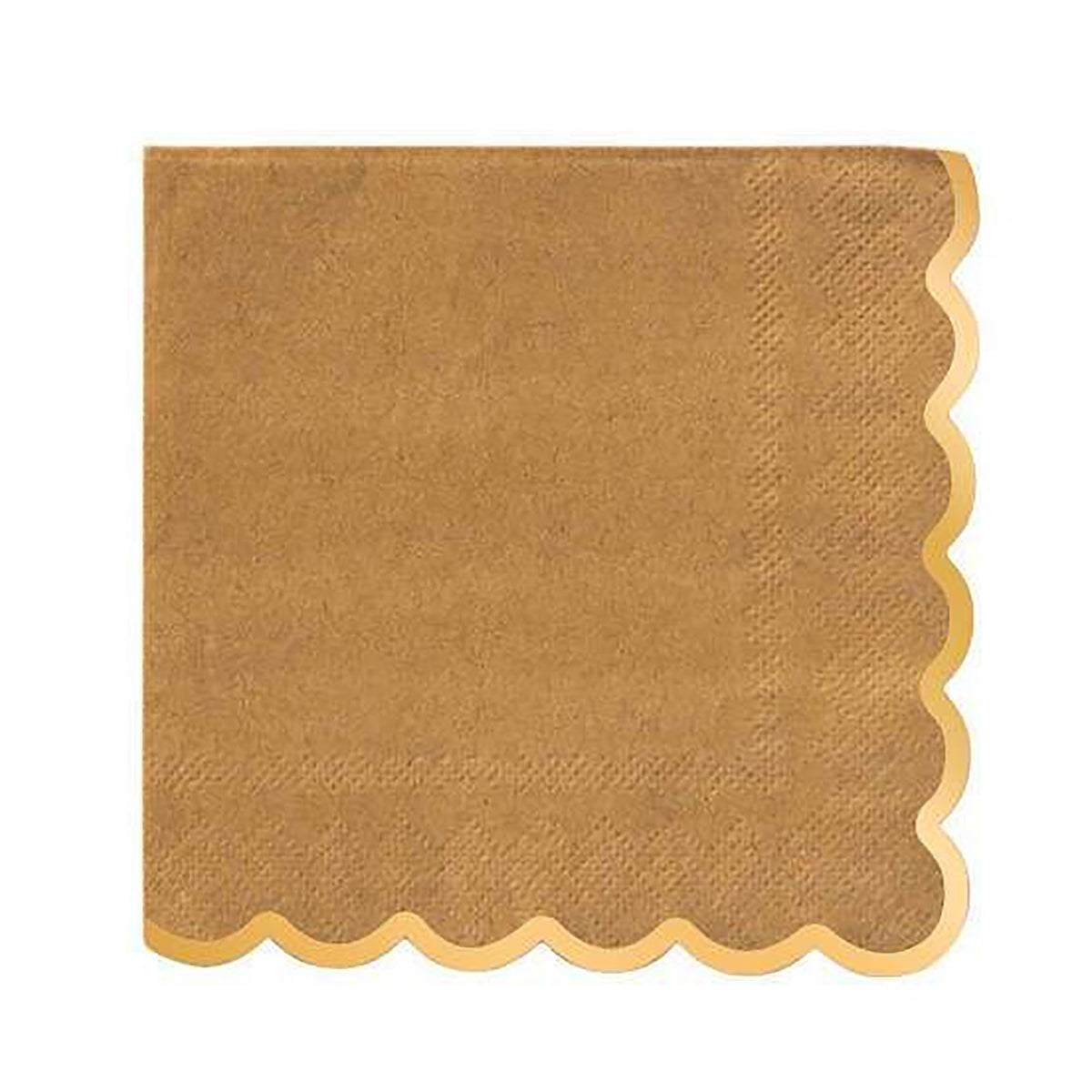 YIWU SANDY PAPER PRODUCTS CO., LTD Everyday Entertaining Flower Edge Large Kraft Lunch Napkins, 16 Count 810077658093