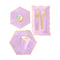 YIWU SANDY PAPER PRODUCTS CO., LTD Everyday Entertaining Hexagon Lavender Plates, 9 Inches, 8 Count 810064195792