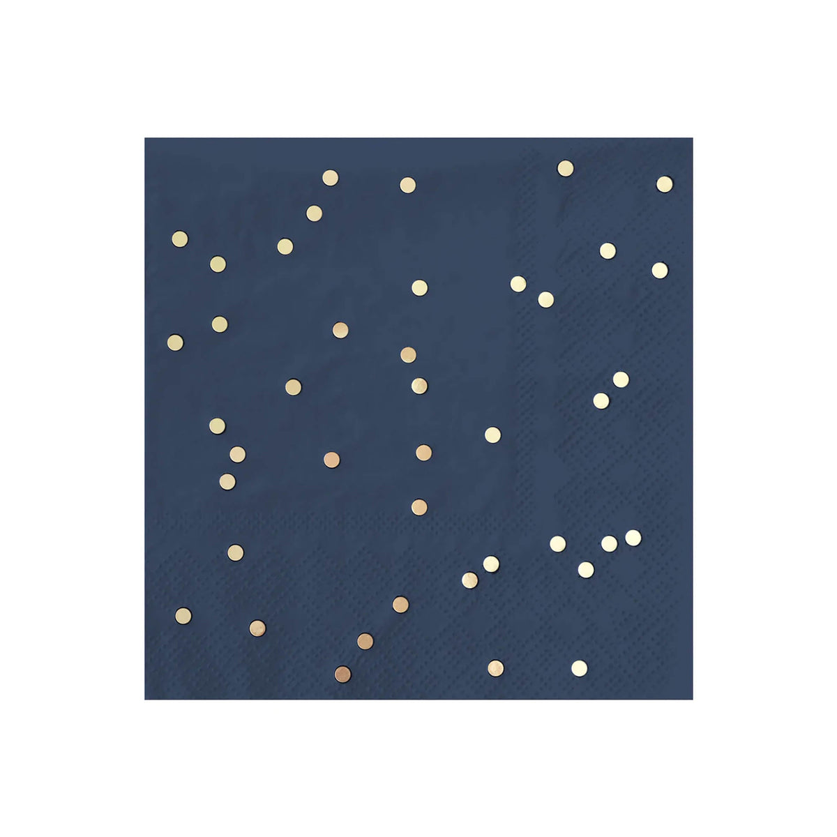 YIWU SANDY PAPER PRODUCTS CO., LTD Everyday Entertaining Navy Blue Small Beverage Napkins with Gold Confetti, 16 Count 810120711911