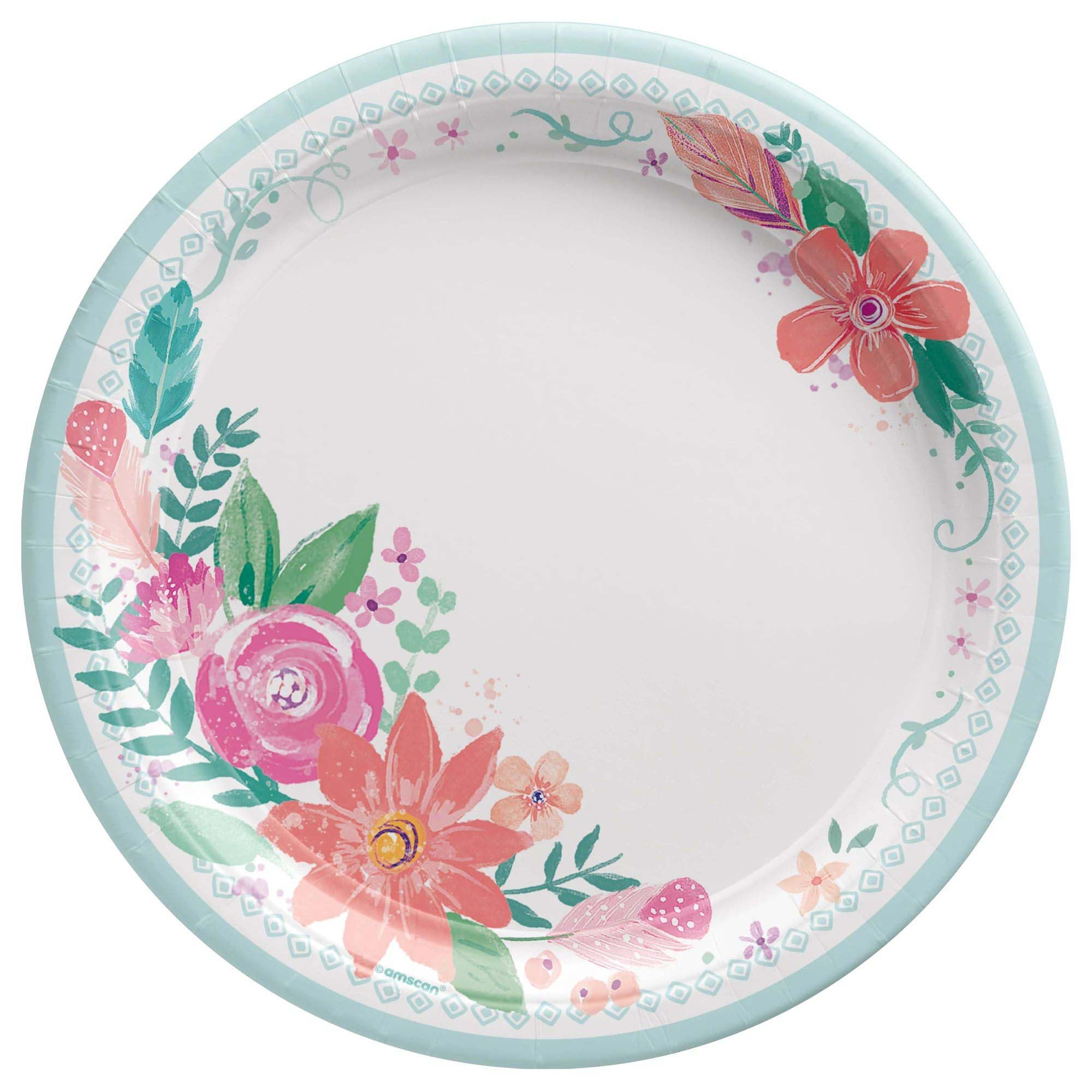 Free Spirit Small Round Dessert Paper Plates, 7 Inches | Party Expert