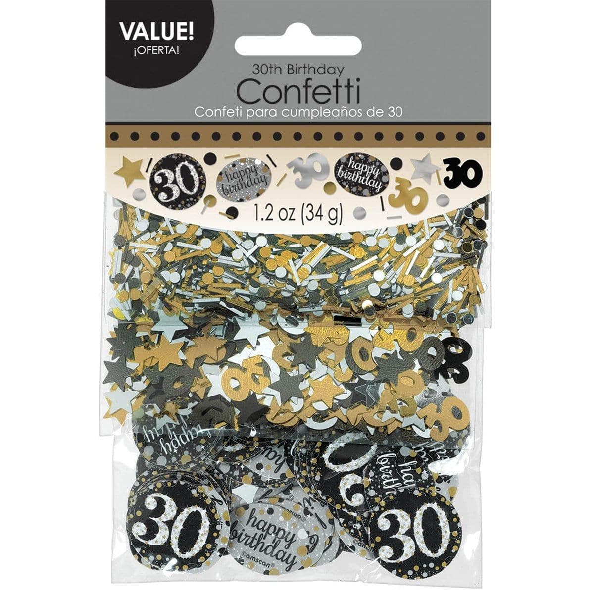 Buy Age Specific Birthday 30th Sparkling Celeb - Confetti 1.2 Oz sold at Party Expert