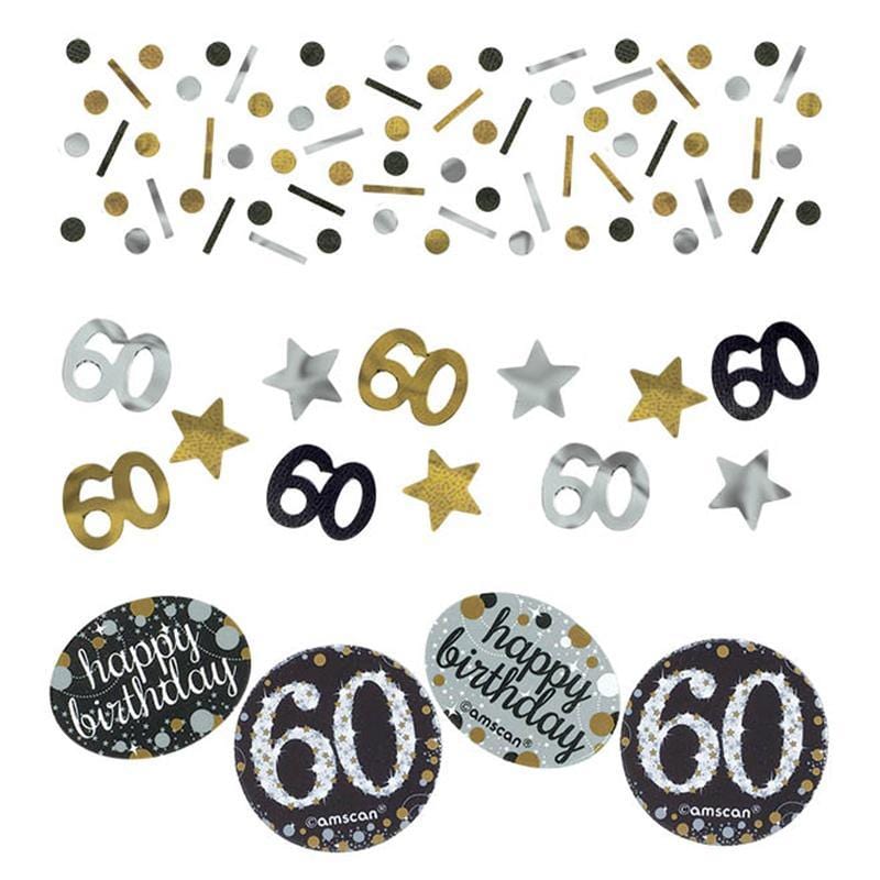 Buy Age Specific Birthday 60th Sparkling Celeb - Confetti 1.2 Oz sold at Party Expert