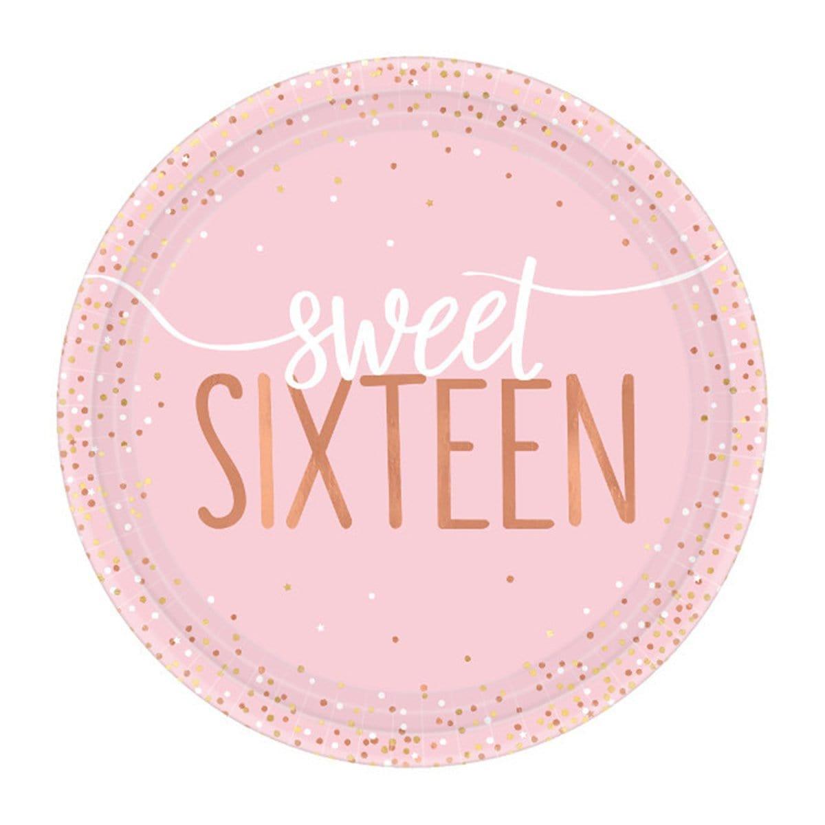 Buy Age Specific Birthday Blush Sixteen - Plates 7 In. 8/pkg sold at Party Expert