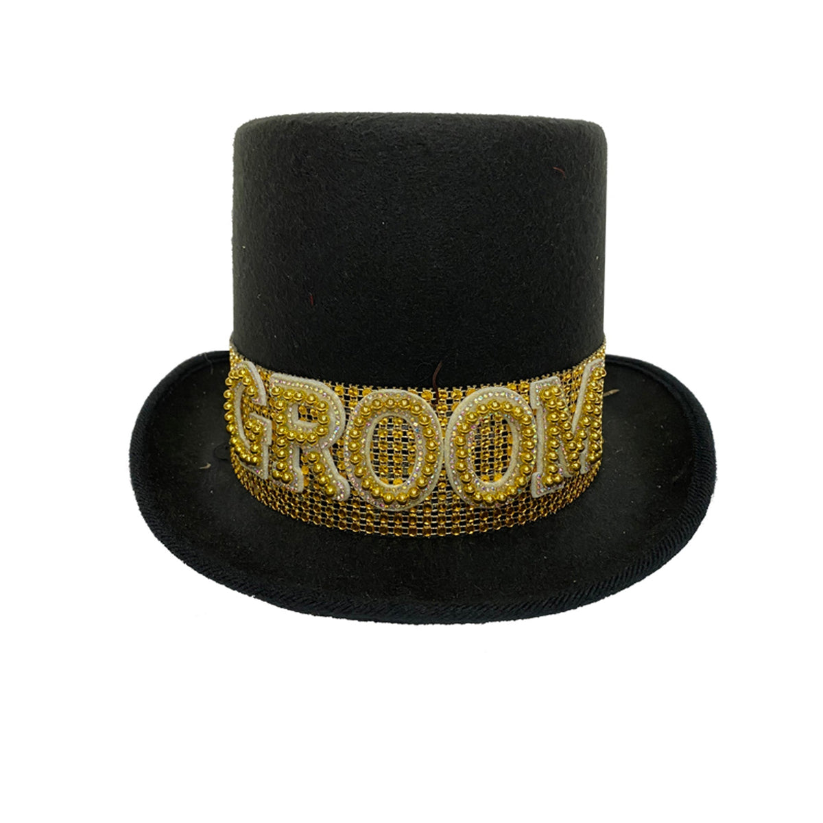 KBW GLOBAL CORP Costume Accessories Groom Black Top Hat, 1 Count