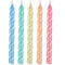 AMSCAN CA Cake Supplies Birthday Cake Pastel Pearlized Spiral Candles, 3 1/4 Inches, 12 Count