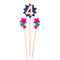 AMSCAN CA Cake Supplies Birthday Cake Pick Candles #4, 5 1/2-7 Inches, 3 Count 192937340493