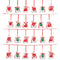 AMSCAN CA Christmas Advent Pouch Calendar Garland, 120 x 6 Inches, 1 Count