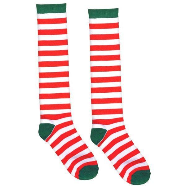 Buy Christmas Knee Socks - Candy Cane Strips | Party Expert