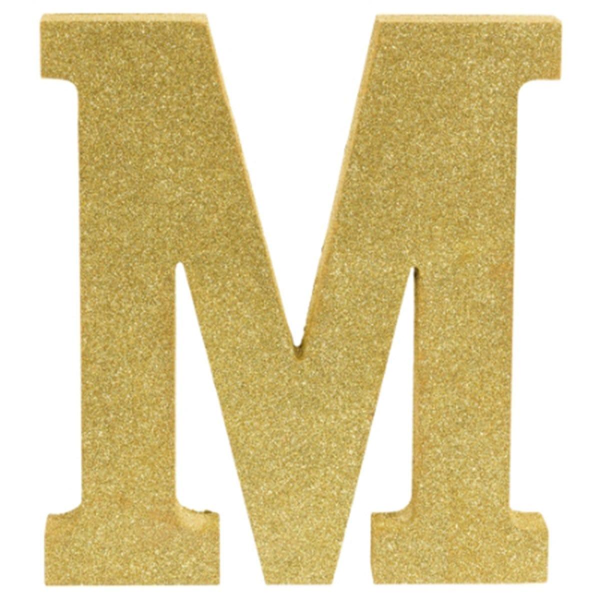 Gold Glitter Letter - M – Party Expert