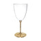 AMSCAN CA Disposable-Plasticware Gold Deluxe Wine Glasses, 7oz, 20 Count 192937313527