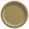 AMSCAN CA Disposable-Plasticware Gold Round Paper Plates, 7 Inches, 20 Count 192937241370