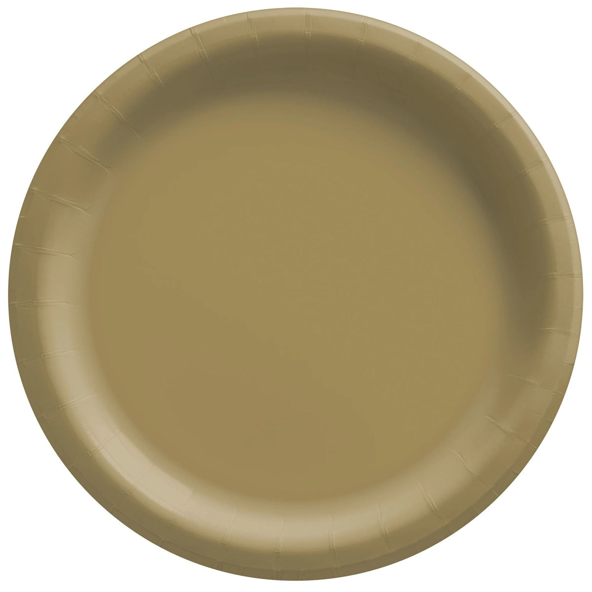 AMSCAN CA Disposable-Plasticware Gold Round Paper Plates, 9 Inches, 20 Count 192937242032