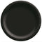 AMSCAN CA Disposable-Plasticware Jet Black Round Paper Plates, 7 Inches, 20 Count 192937241356