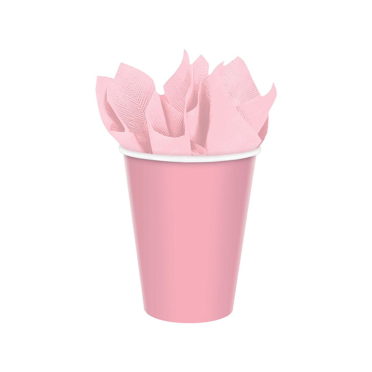 AMSCAN CA Disposable-Plasticware New Pink Paper Cups, 9 Oz, 20 Count