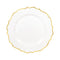 AMSCAN CA Disposable-Plasticware Premium Ornate Plastic Plate with Gold Trim, 10.5 Inches, 20 Count 192937313886