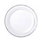 AMSCAN CA Disposable-Plasticware Premium Plastic Plates with Silver Border, 10.25 Inches, 10 Count 048419784739