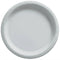 AMSCAN CA Disposable-Plasticware Silver Round Paper Plates, 9 Inches, 20 Count 192937242070