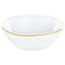 AMSCAN CA Disposable-Plasticware Small White and Gold Melamine Bowl, 6 Inches 1 Count 192937355954