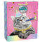 AMSCAN CA Gift Wrap & Bags Let's Pawty Cat Large Bag, 1 Count 192937312803