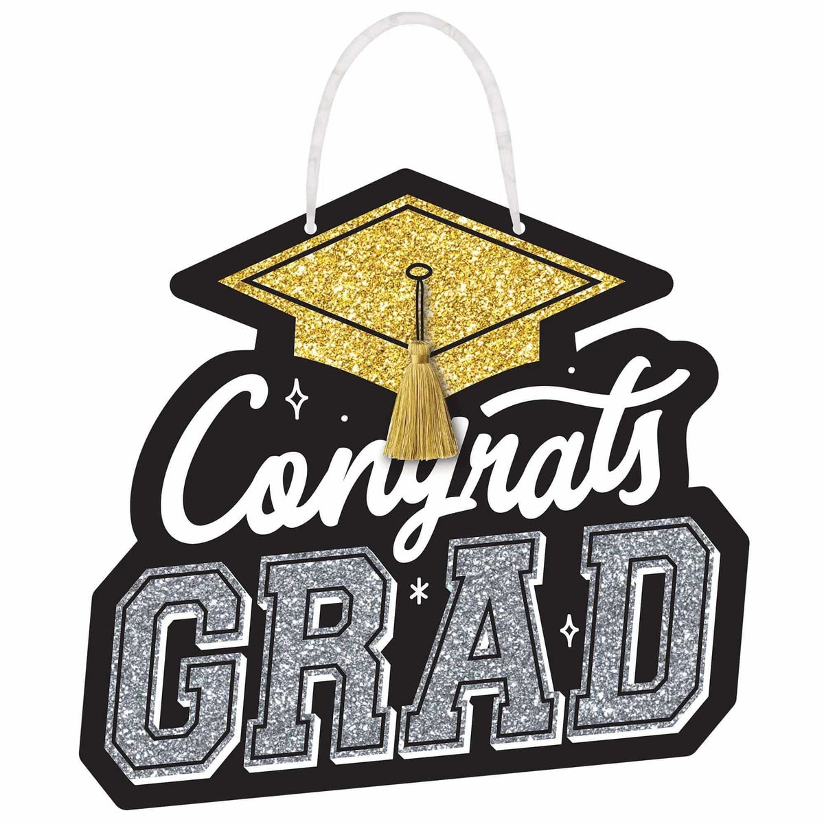 AMSCAN CA Graduation Graduation Hanging Sign "Congrats Grad"