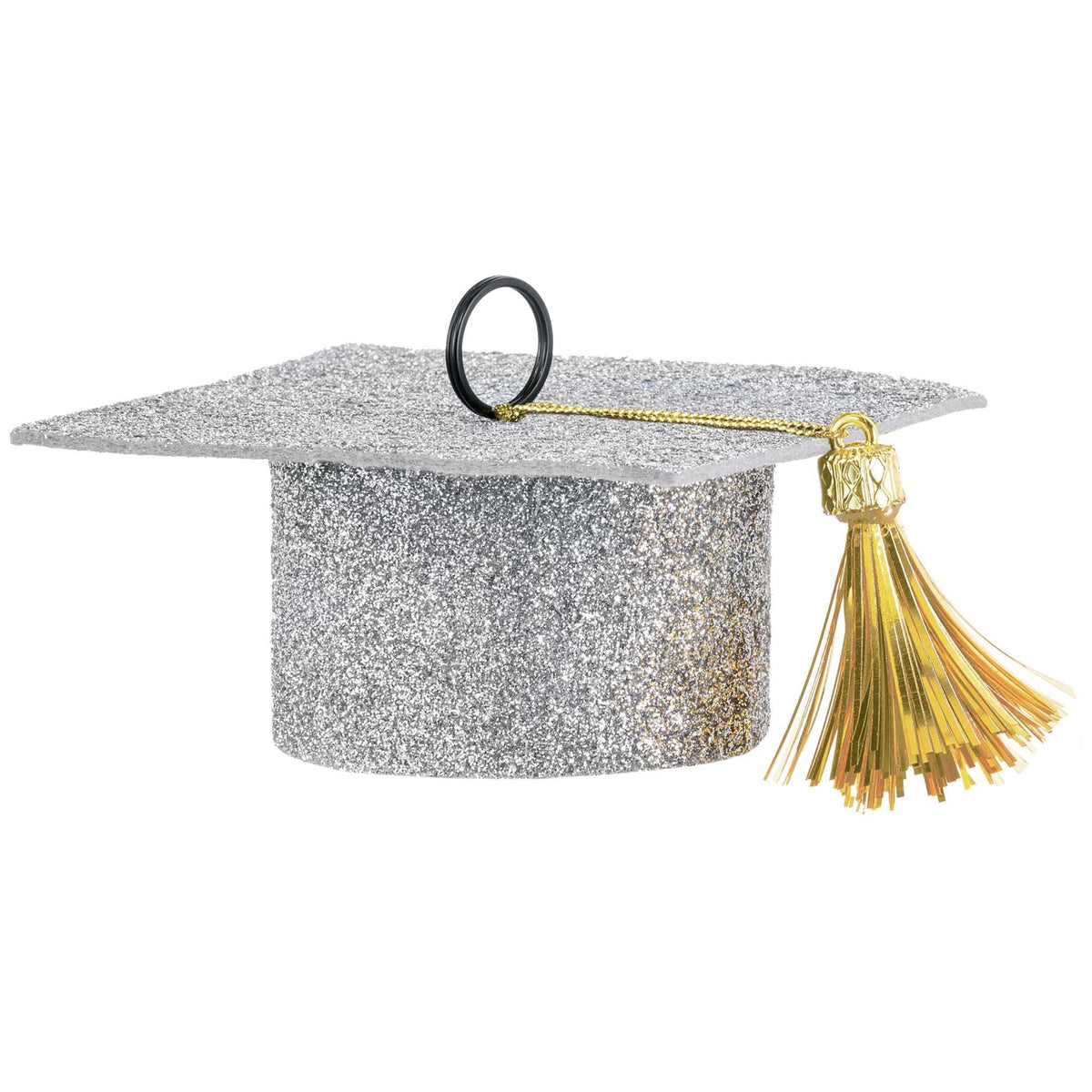 AMSCAN CA Graduation Graduation Silver Cap Balloon Weight, 1 3/4 x 4 Inches, 1 Count