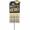 AMSCAN CA Graduation Graduation Yard Sign "The Party Is Here!", Black, Gold and Silver