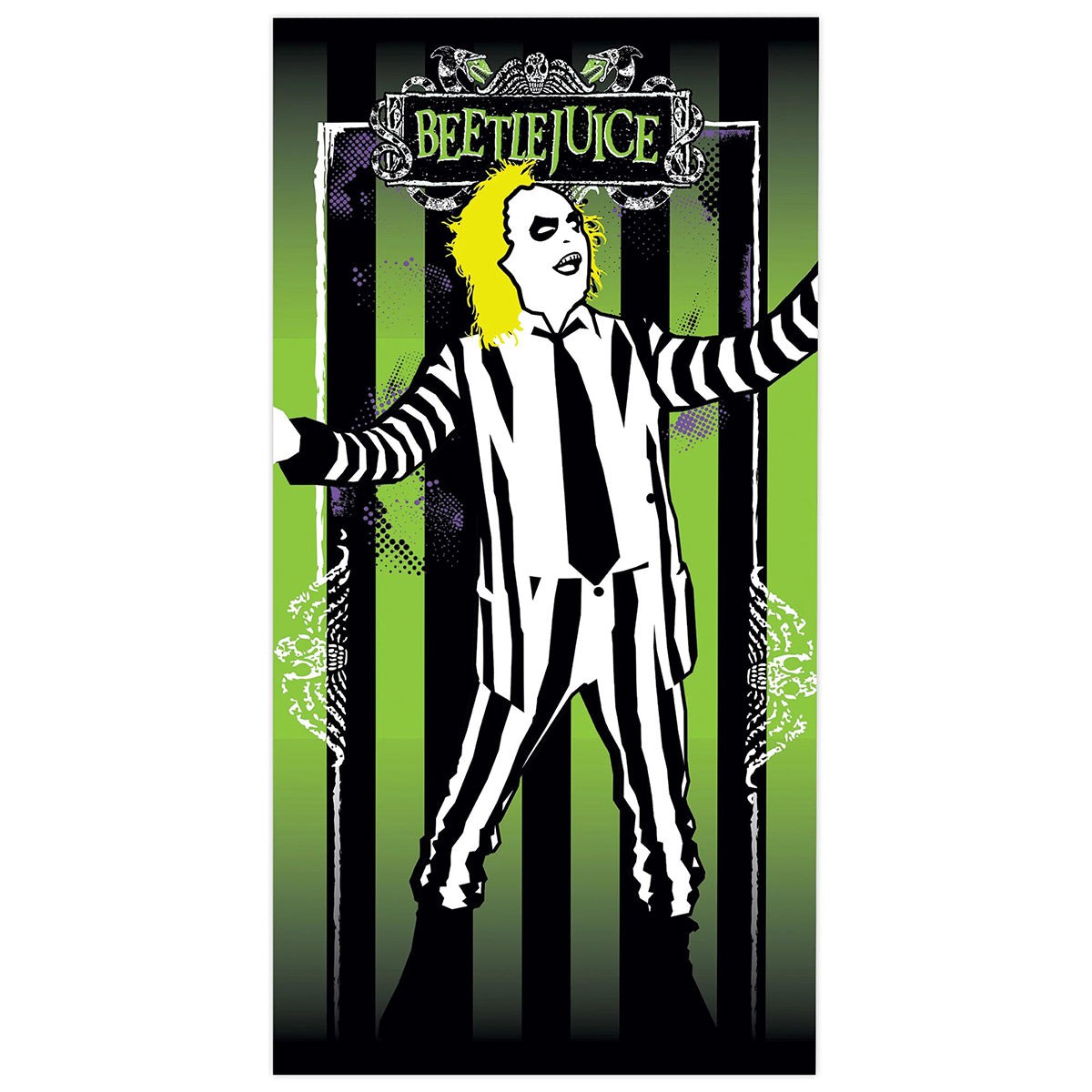 AMSCAN CA Halloween Beetlejuice Wall Scene Setter, 65 in x 33 1/2 in 192937253267