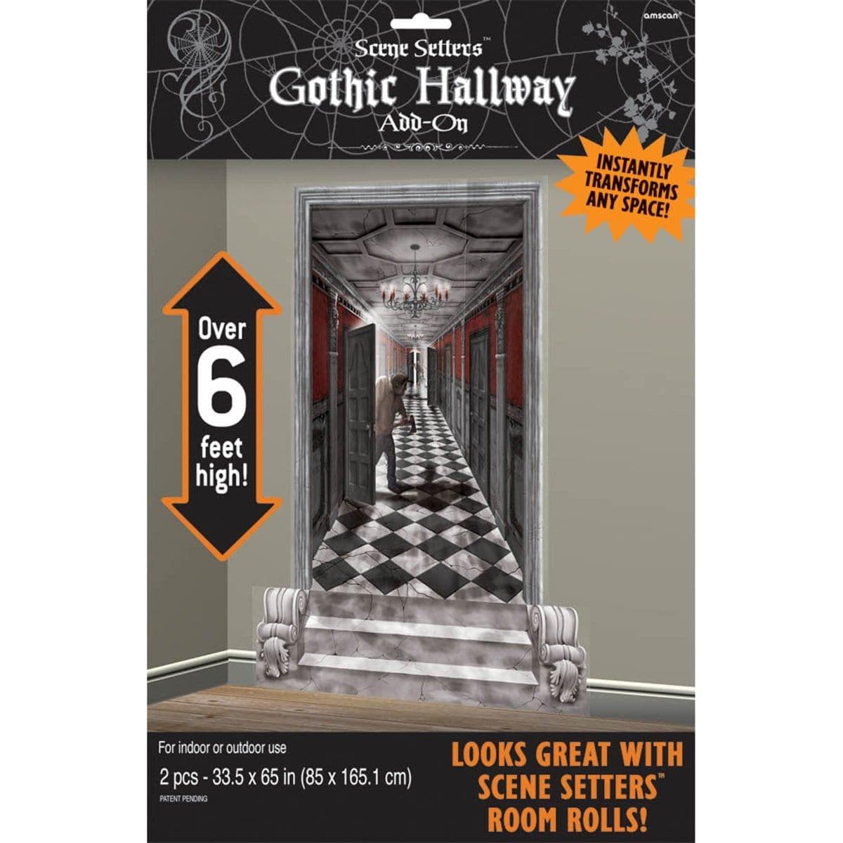 Buy Halloween Gothic hallway scene setter sold at Party Expert