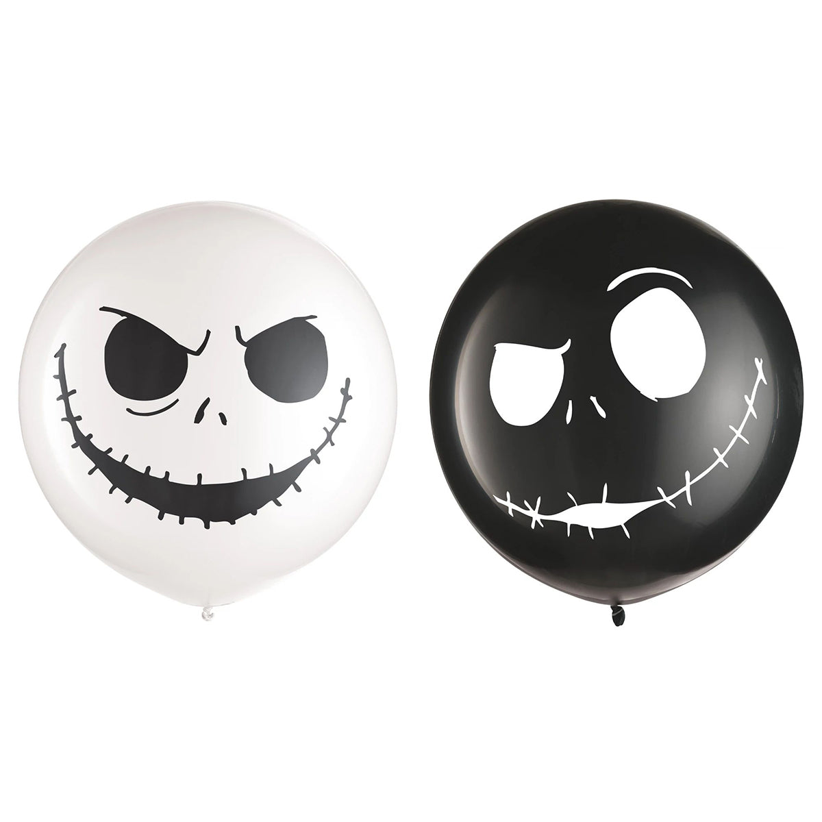 AMSCAN CA Halloween The Nightmare Before Christmas Printed Latex Balloons, Black and White, 24 Inches, 2 Count 013051838126