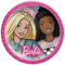 AMSCAN CA Kids Birthday Barbie Dinner Paper Plates, 9 in, 8 Count