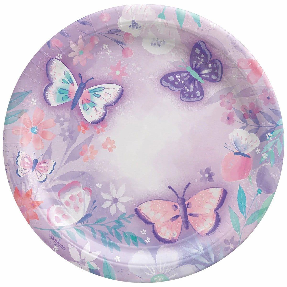 Buy Kids Birthday Flutter Party Dinner Plates, 9 inches, 8 Count sold at Party Expert