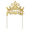 Buy Kids Birthday Gold glitter "Princess" cake topper sold at Party Expert