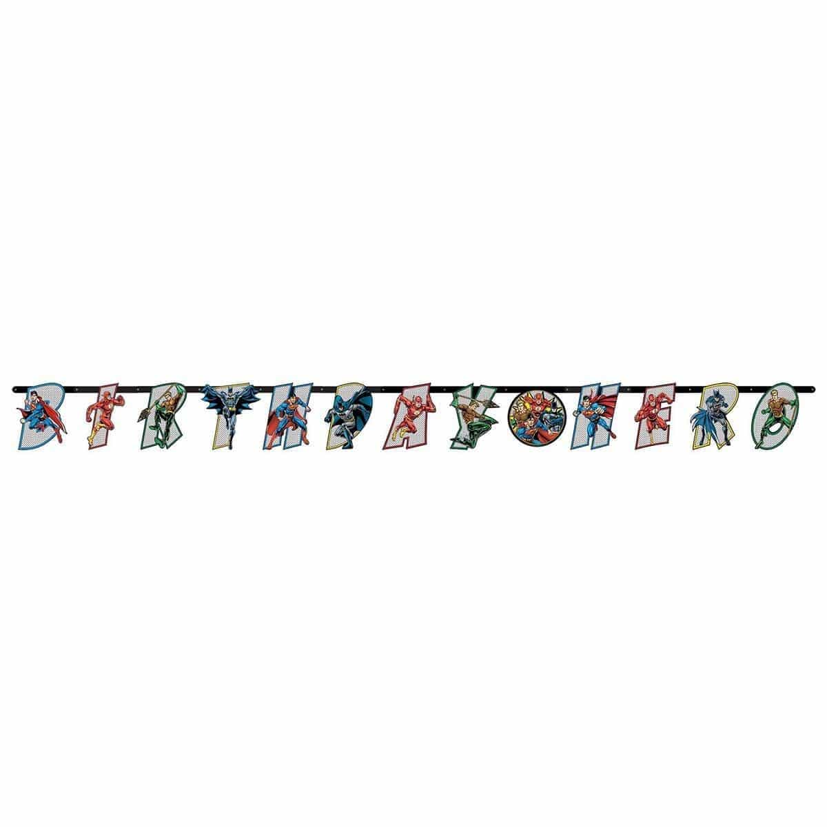 Buy Kids Birthday Justice League banner sold at Party Expert