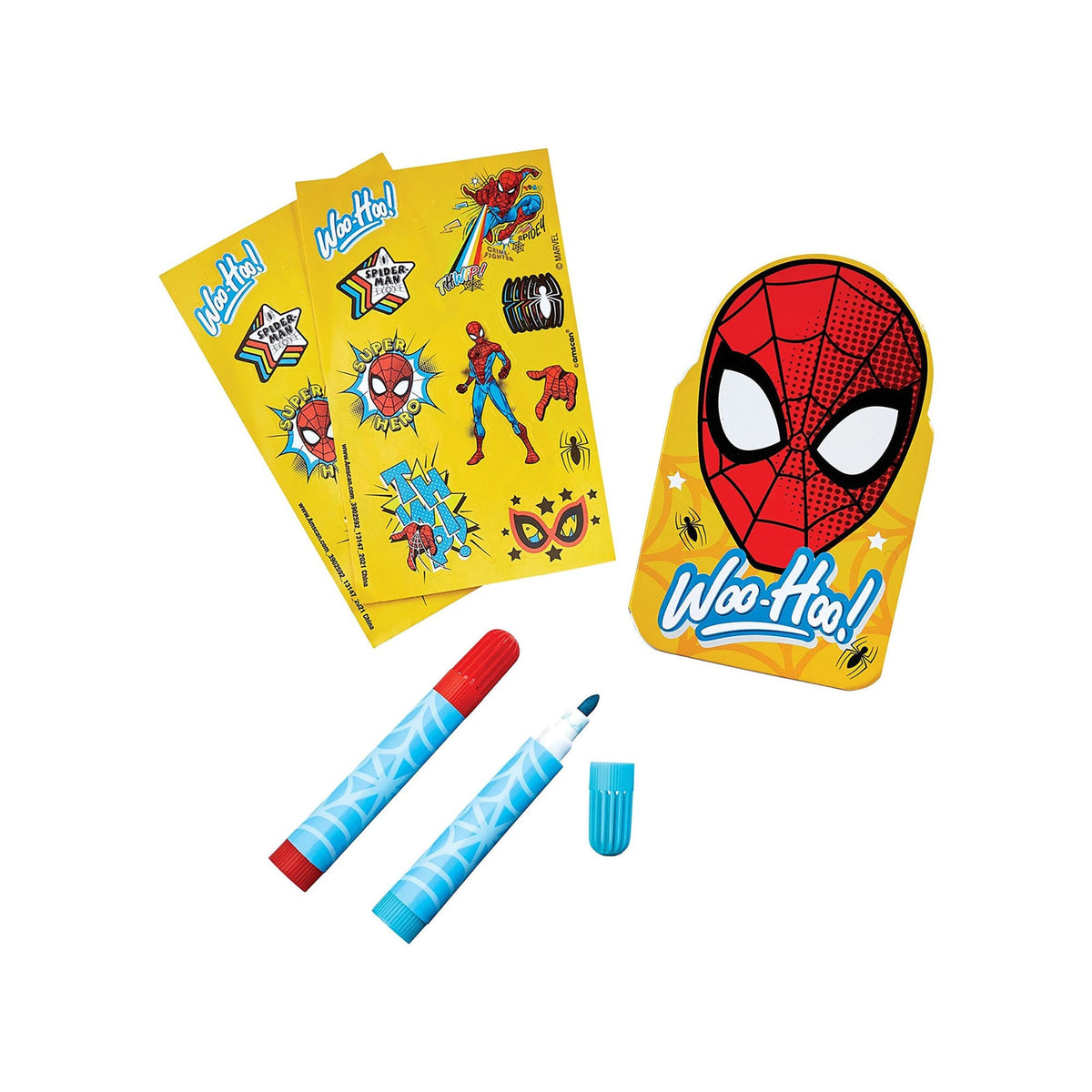 AMSCAN CA Kids Birthday Marvel Spider-Man Sticker Activity Kit, 5 x 3 Inches, 1 Count