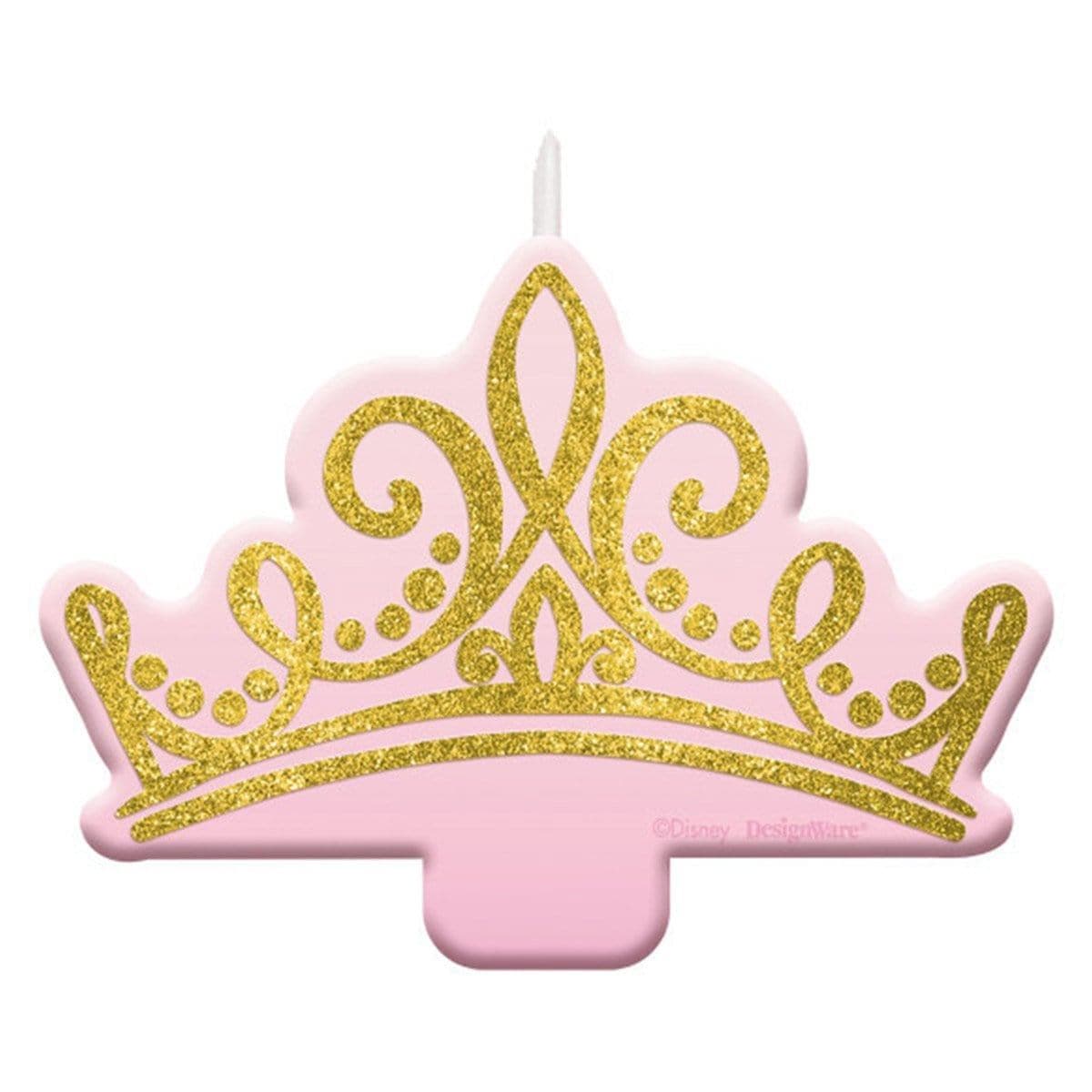 Buy Kids Birthday Once Upon A Time glitter crown candle sold at Party Expert