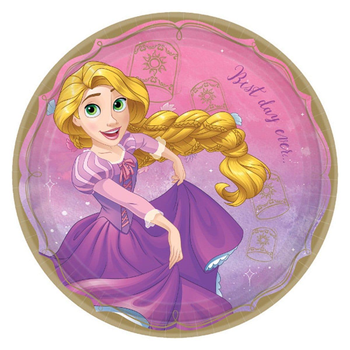 Buy Kids Birthday Once Upon A Time Rapunzel Dinner Plates 9 inches, 8 per package sold at Party Expert