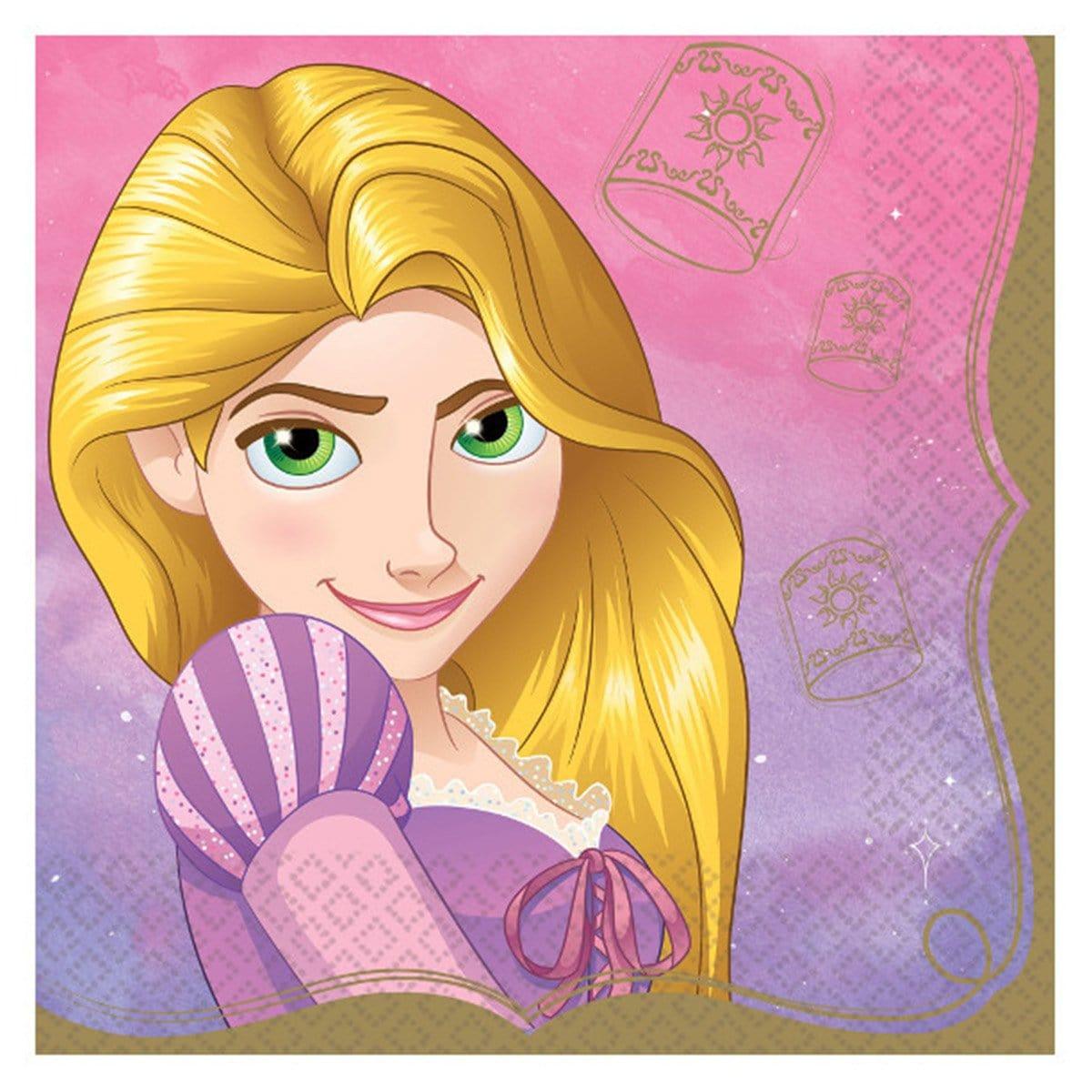 Buy Kids Birthday Once Upon A Time Rapunzel lunch napkins, 16 per package sold at Party Expert