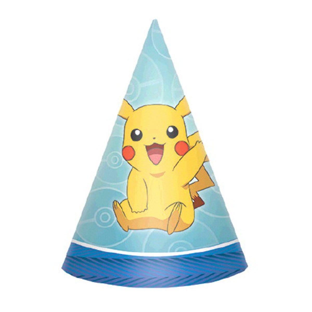 Buy Kids Birthday Pokémon party hats, 8 per package sold at Party Expert