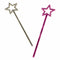 AMSCAN CA Kids Birthday Star Wands, Plastic, Pink and Silver, 16 Count