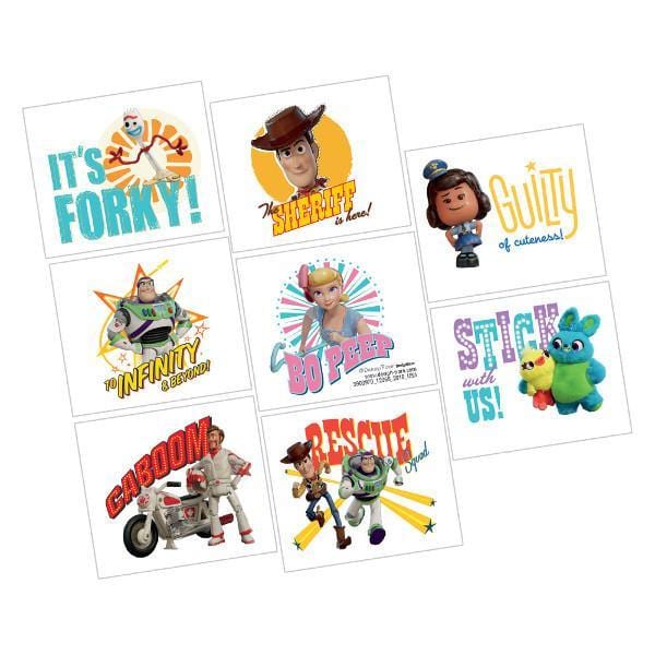 Buy Kids Birthday Toy Story 4 temporary tattoos, 8 per package sold at Party Expert