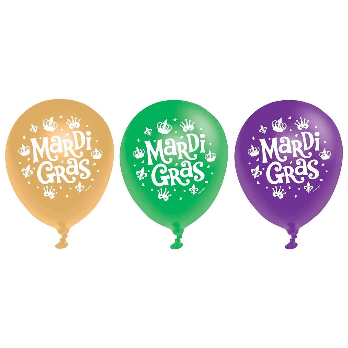 mardi gras latex balloons