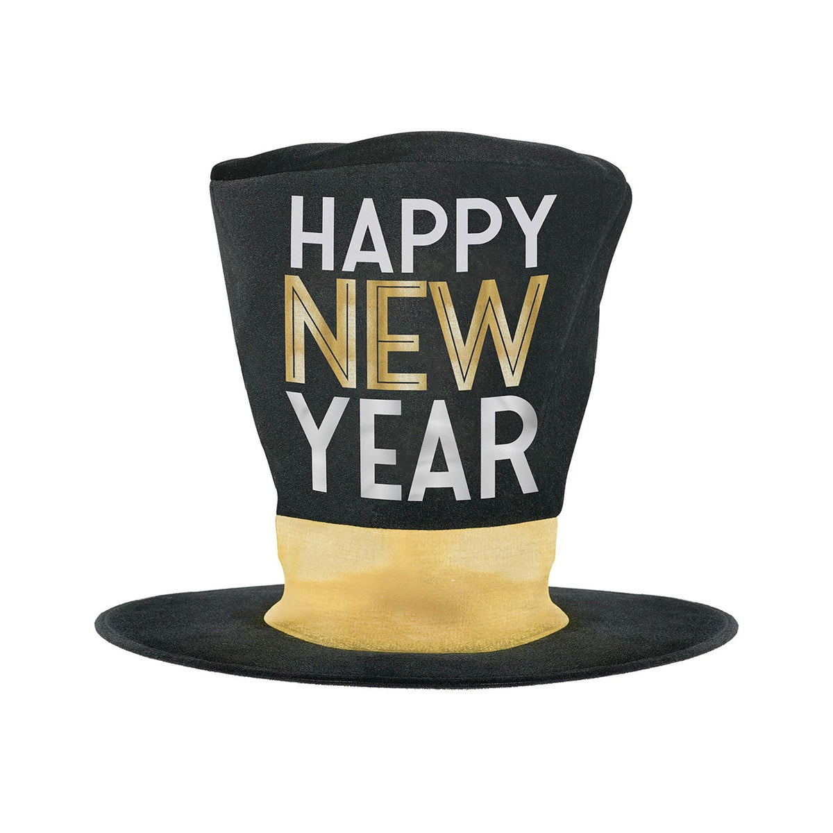 AMSCAN CA New Year Happy New Year Oversized Top Hat, 11 x 12 Inches, 1 Count