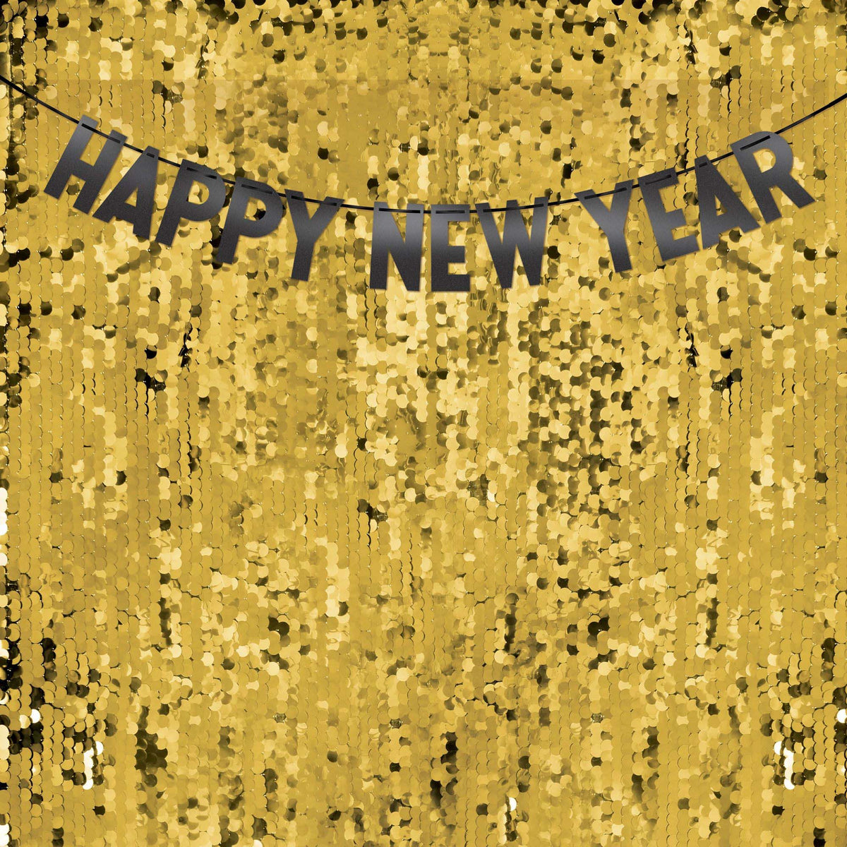 AMSCAN CA New Year New Year's Paillette Backdrop, 72 Inches, 1 Count