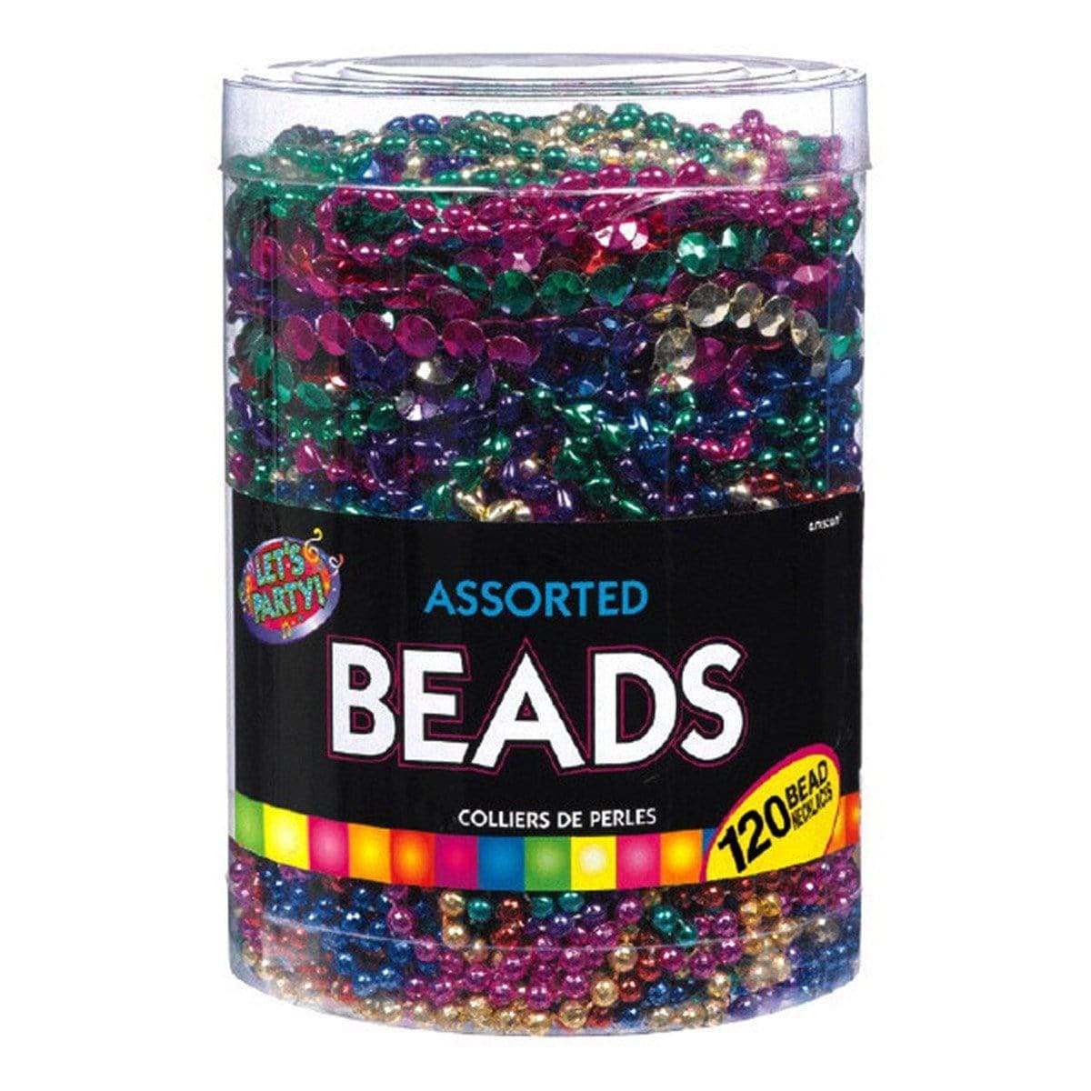 Buy Party Supplies Beads Necklace 100/pkg - Rainbow sold at Party Expert