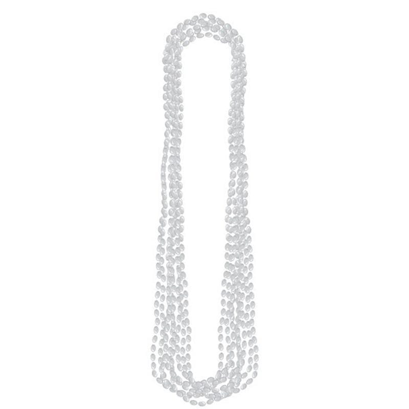 Buy Party Supplies Beads Necklace 8/pkg - Silver sold at Party Expert